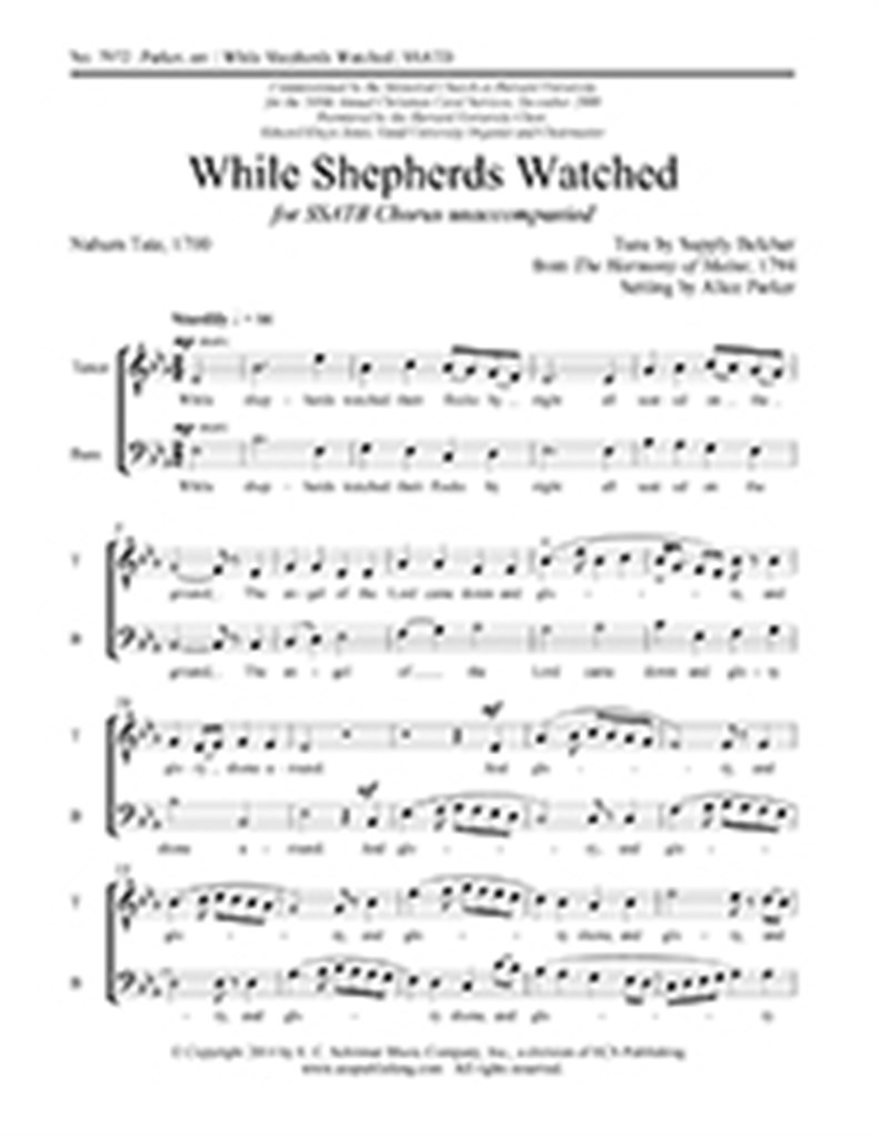 While Shepherds Watched